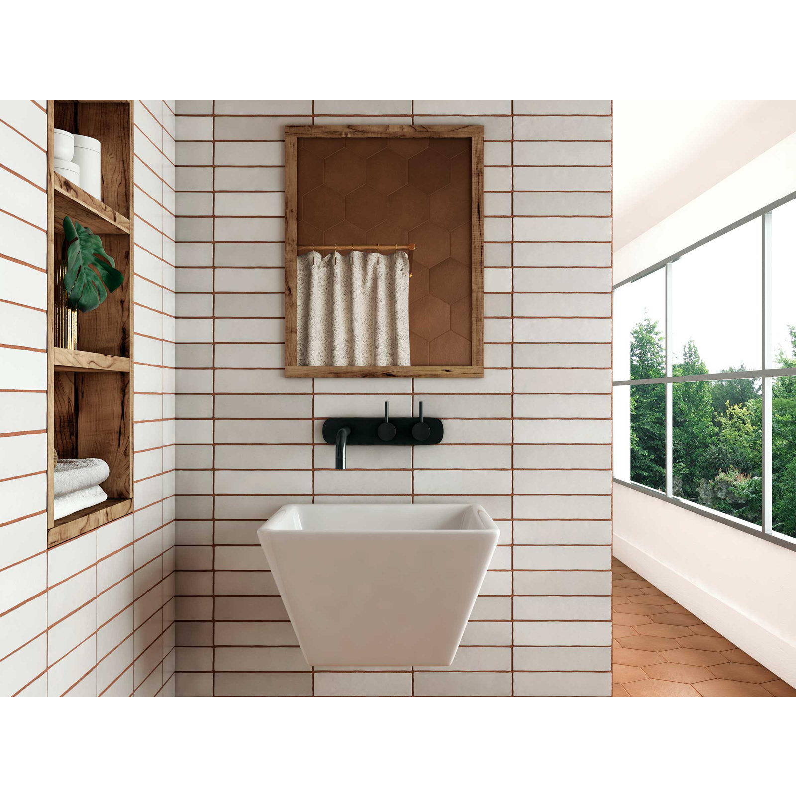 Makoto 2.5" x 10" Ceramic Tile, Shoji White