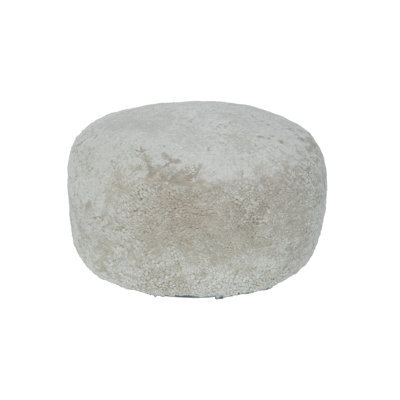  Shorn Curly Sheepskin Ottoman OATMEAL