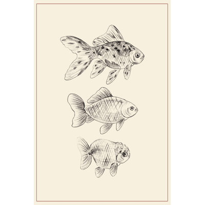 Goldfish I by Melissa Wang - Wrapped Canvas Painting