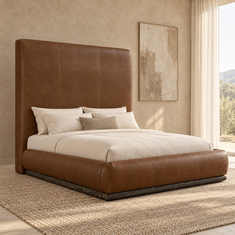 Lit Cipriani (version haute H 72 po), Grand lit, Berkshire Cuero