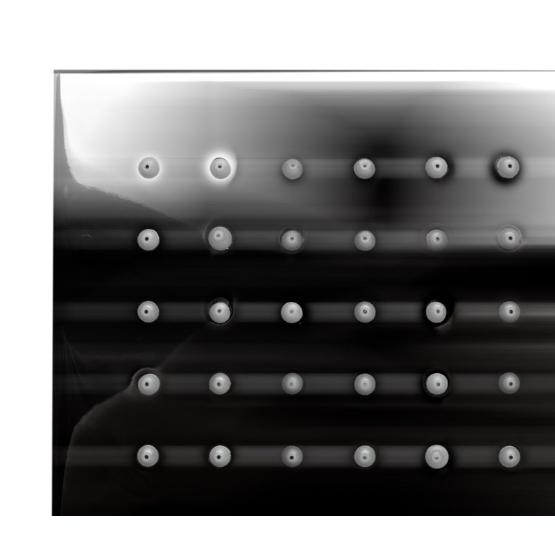 Pomme de douche chromée, Chrome poli