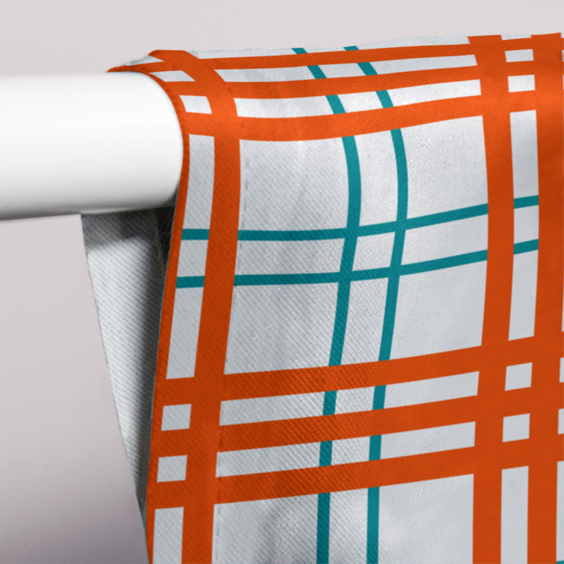 Sheer Curtain Single Panel, Tennessee Football White/Blue/Orange