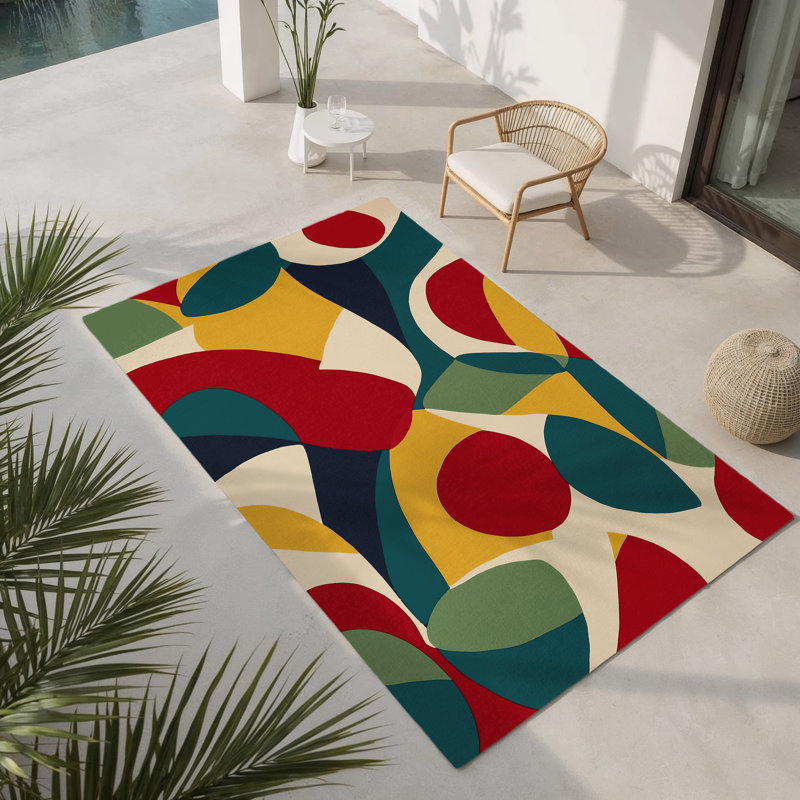 Tapis intérieur et extérieur Funky Beam, Rectangle 1 pi 6 po x 2 pi 6 po
