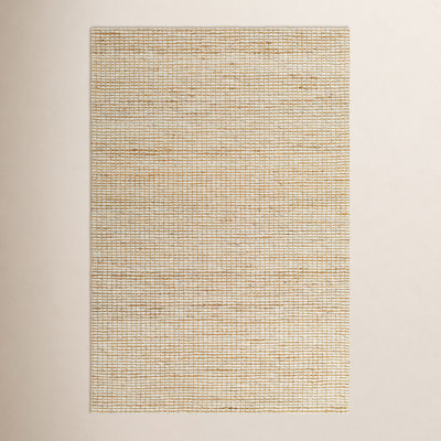 Hand-Woven Striped Jute Rug