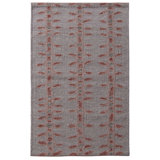 Rug & Kilim’S Scandinavian Style Geometric Floral Gray And Red Wool Kilim Rug