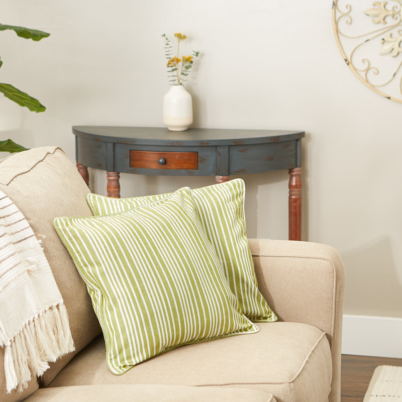 Striped Pillow Cover, Avocado