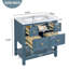 Ensemble de meuble-lavabo simple 30 po avec 5 tiroirs, ensemble de meuble-lavabo autoportant avec cadre en bois massif 30 po-1056050702