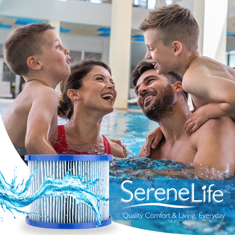 Filtre réutilisable Sunset - compatible avec un spa de piscine gonflable, une cartouche de remplacement de filtre, compatible avec les modèles: SLSPA4RND, SLSPA4SQA, SLSPA6RND et SLSPA6SQA