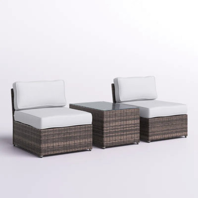 Fully Assembled Patio Furniture - Comfortable Chairs, Table & Cushion 3 Outdoor Water And With Foam-filled Cushions