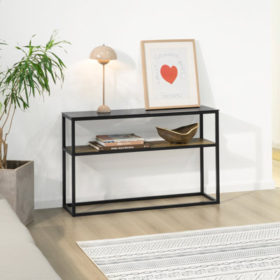 Georgino 110cm Glass Top Console Table
