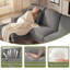 Modern Oversize 269cm 4-Seater Corduroy U-Shaped Sofa and Chaise With Solid Wood Legs-1224399140