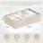 3Pcs Under Bed Storage Bins With Metal Frame - Shoe Organizer For Closet With Clear Cover Oxford Fabric Sturdy Underbed Container Foldable Stackable Clothes Organizer (Beige)
