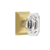 Grandeur Concealed Screw Mechanism Geometric Knob with Square Rosette