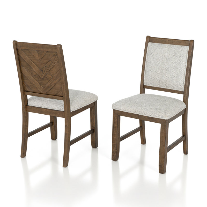 Chaise d'appoint rembourrée Gamino en acacia massif, Brown