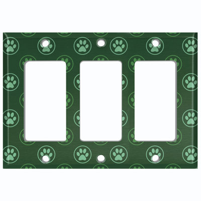 Patterned 3 - Gang Toggle Light Switch Standard Wall Plate