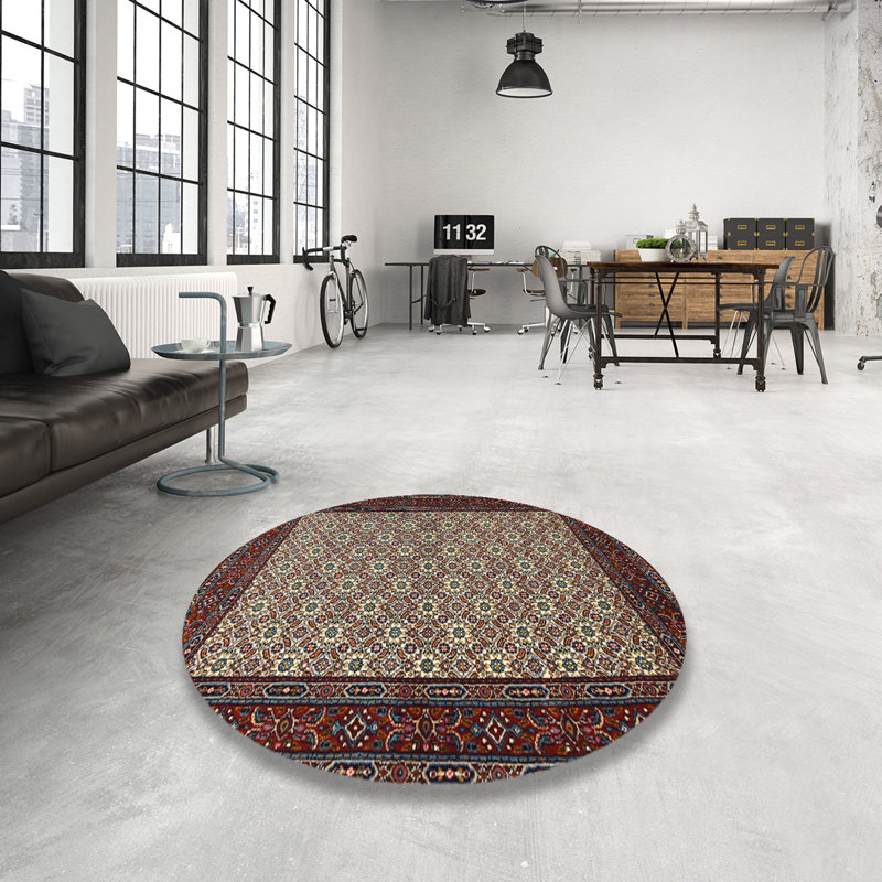 Tapis traditionnel rouge / beige Destany, Rond 3 pi
