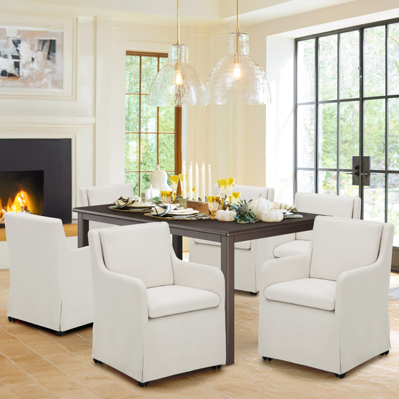 Solid Wood Dining Set, Brown