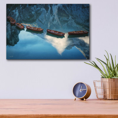  «Bateaux de Braies 2» par Martin Podt, art mural en verre acrylique, 16 po x 12 po