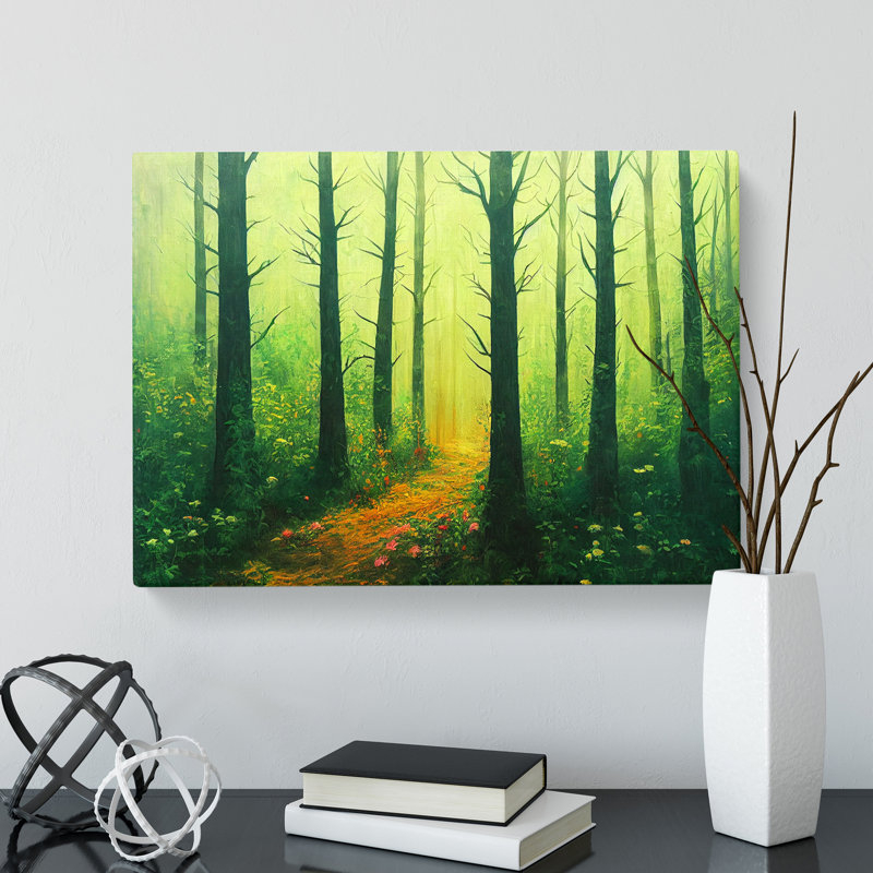 Summer Forest Pathway Vol.1 - Wrapped Canvas, 50cm H x 76cm W x 3cm D