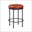 Tabouret de comptoir en faux cuir et métal Caramel