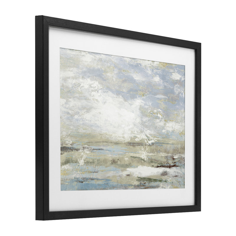 «Morning Mood Impression», reproduction sous verre encadrée, design par Lanie Loreth, H 13 po x l 16 po, Cadre noir minuit