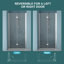 Porte de douche pliante sans cadre avec verre trempé-115606650