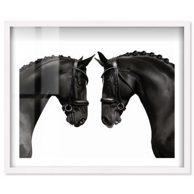 Cold Dawn Horses Western Wall Decor Shadowbox Print by Notoriart
