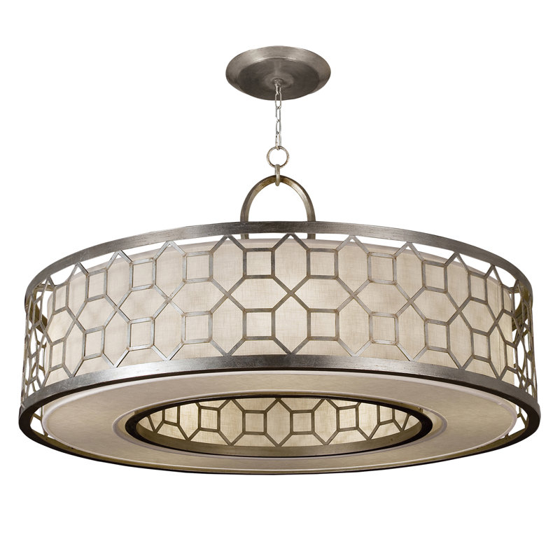 Allegretto 5 - Light Chandelier, Platinized Silver Leaf