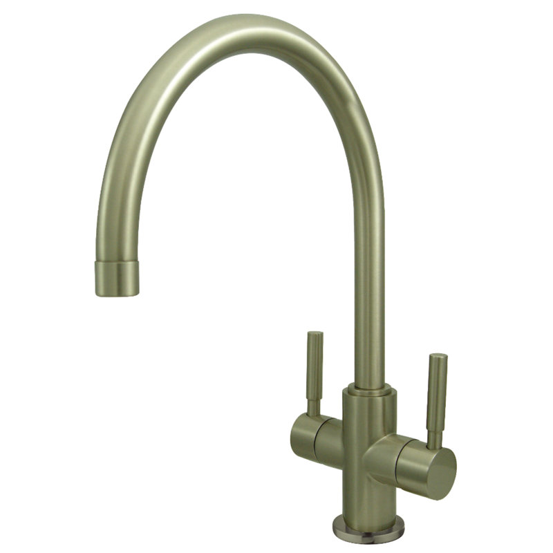 Robinet de salle de bain monotrou South Beach, Nickel satiné