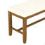 Ensemble de 6 tables de salle à manger en bois, 4 chaises en tissu et banc (cerisier naturel)