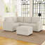 Canapé de rangement modulaire en L Aubade avec repose-pieds amovible-805846000