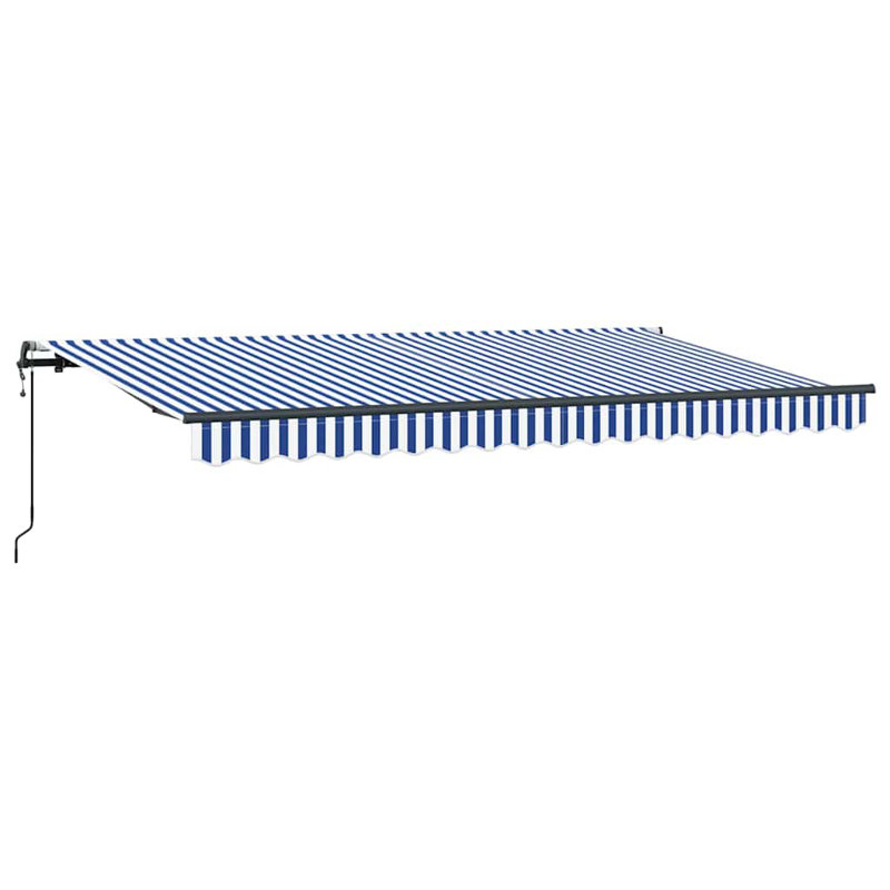 Brayden Studio 200cm D Retractable Door / Window Awning, 350 cm W x 200 cm D, Blue/Anthracite