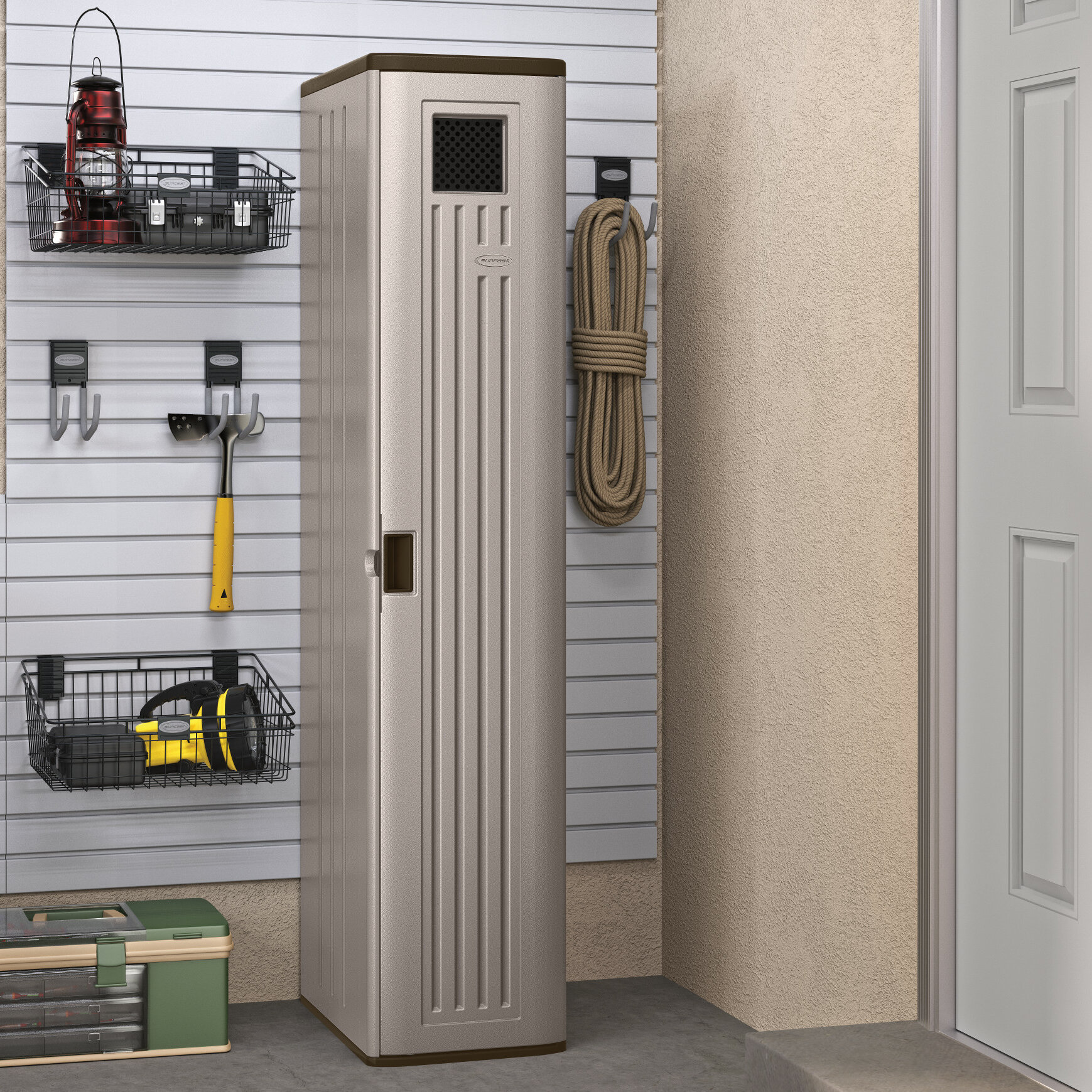 Suncast Mega Tall Utility Storage Cabinet