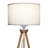 Tall Corner Floor Lamp, Energy Efficient Led Standing Light For Living Room, Bedroom & Office Space Illumination Lirios Three Legged Wooden Strip Floor Lamp - Natural 110V