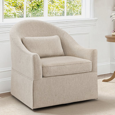Martha 30.3 ″ Wide Upholstered Swivel Barrel Accent Chair