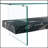 43.3 Inch Modern Two-Tier Coffee Table - Clear Glass and Black Marble Pattern, Elegant and Functional Design-79248056