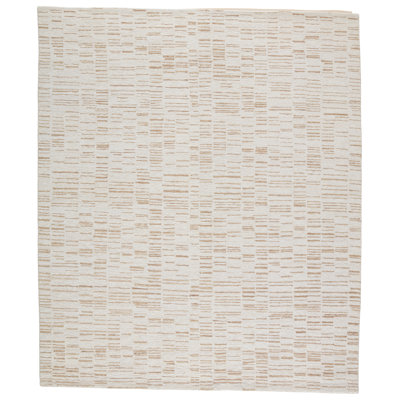 Jaipur Living Viso TNR02 Handknotted Stripes Cream and Beige Area Rug (9'x12')
