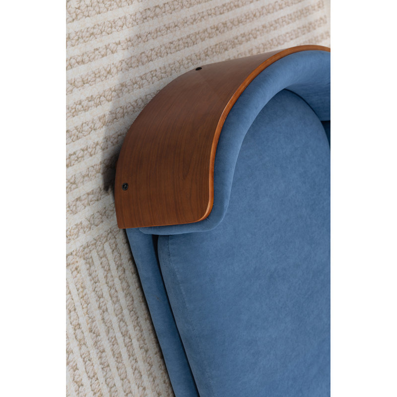 Canapé pour chien de style scandinave, Bleu/brun, Grand (H 11,02 po x l 38,58 po x P 26,77 po)