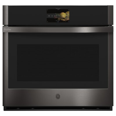 GE Profile Smart Appliances 29.75"" 5 cu. ft. Self-Cleaning Convection Electric Single Wall Oven -  GE Profile™, PTS9000BNTS