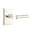 Emtek Select Privacy Interior Mortise w/ Neos Rosette & L-Square Stem, Hammered Lever-496818590-496818588