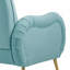 Fauteuil d'appoint avec pieds dorés en métal, fauteuil d'appoint en tissu flocon de neige, fauteuil d'appoint simple