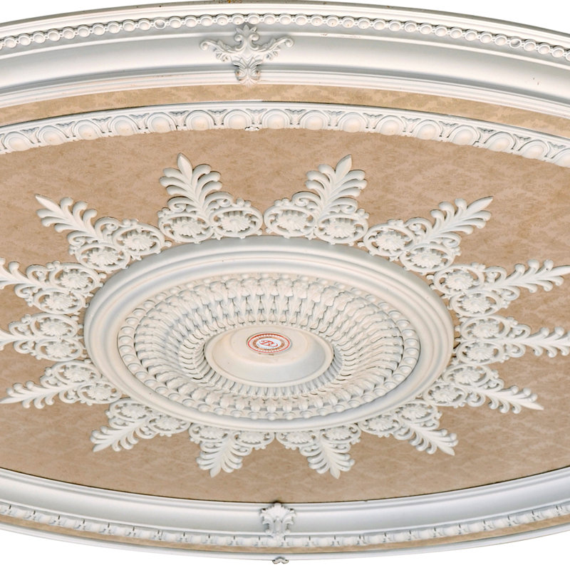 Médaillon de plafond ovale lustre Blanco