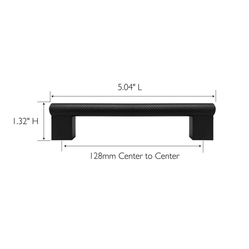 Matte Black Alloy Steel 5-Inch Bar Pulls with Mounting Hardware, Set of 10