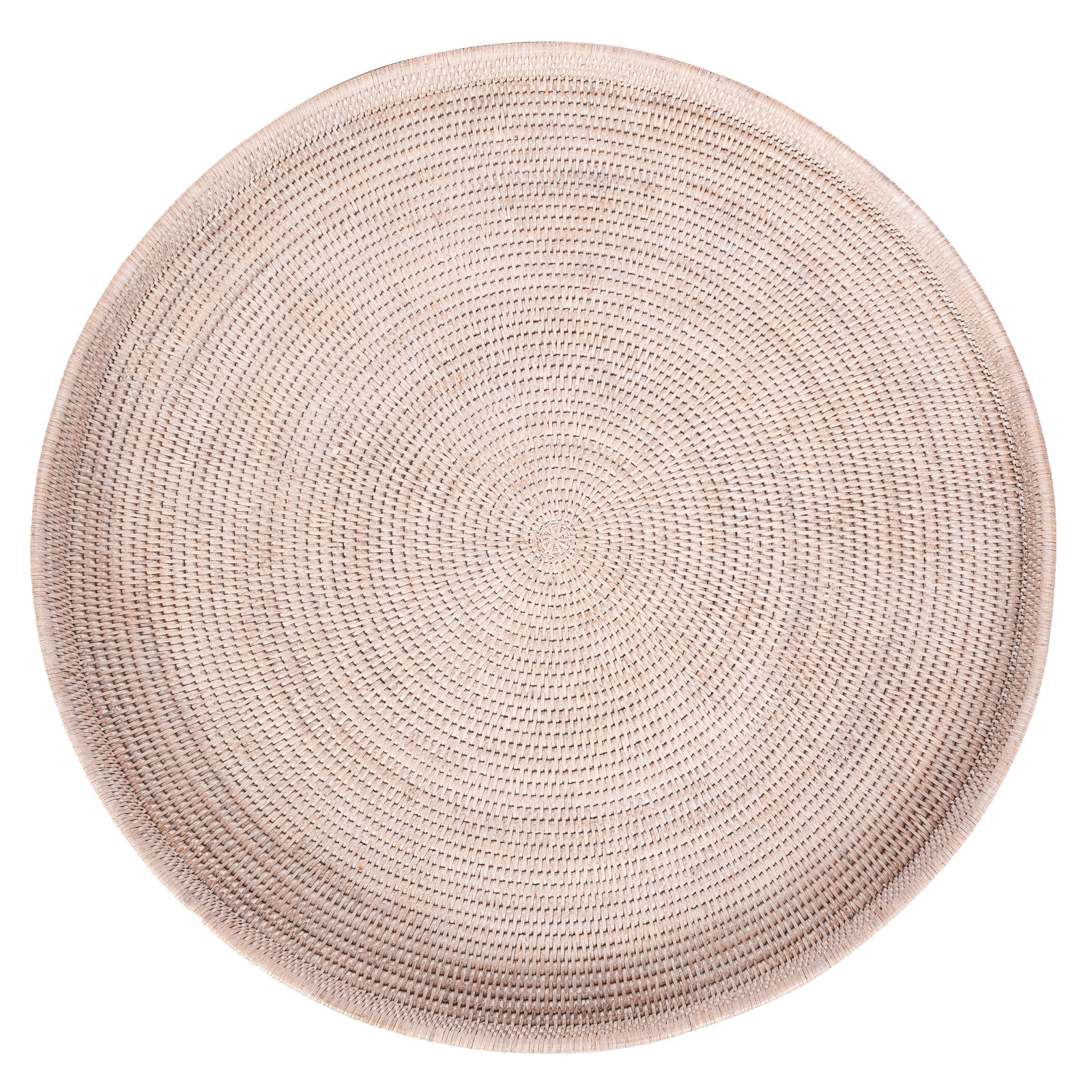 Landers Handmade Serving Tray, White Wash,  2" H x 32" W x 32" D