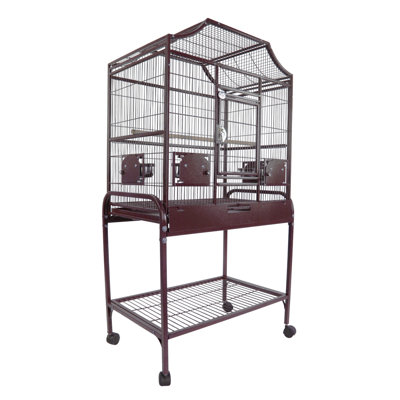32 X 21 Victorian Top Floor Bird Cage Burgundy by A&E