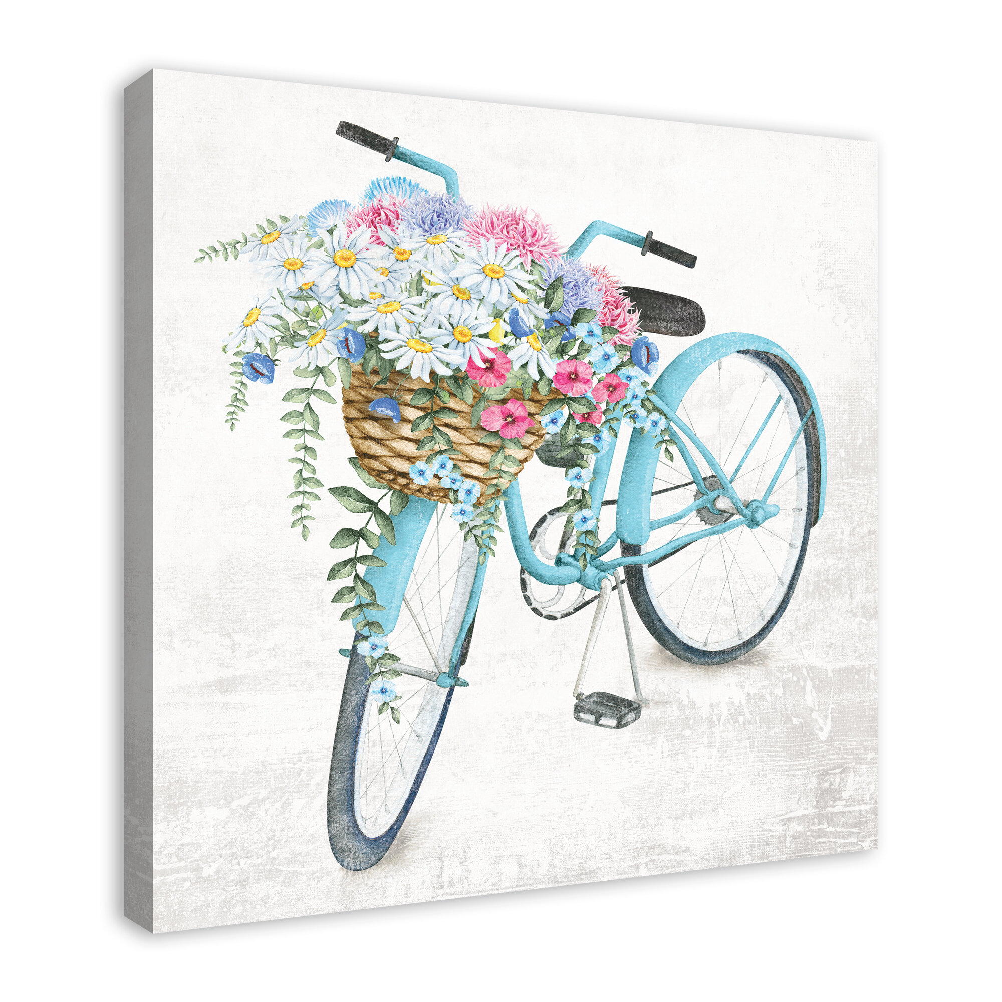 bicycle and flowers painting