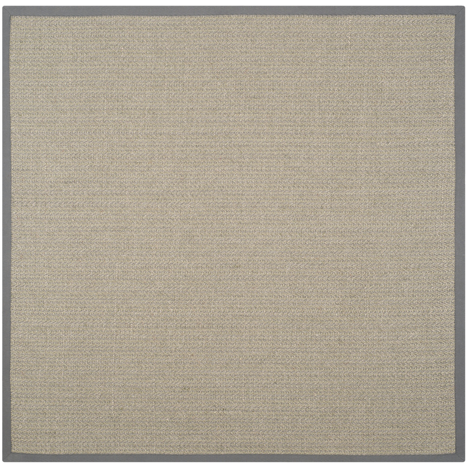 Brown Gray Jute Rug, Square 8'