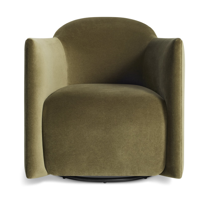 About Face Swivel Armchair, Moss Velvet