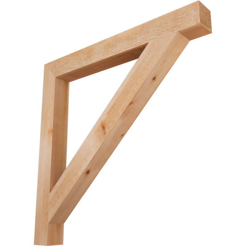 Traditional Block Bracket, 38" H x 4" W x 38" D, Western Red Cedar (Rough Sawn)