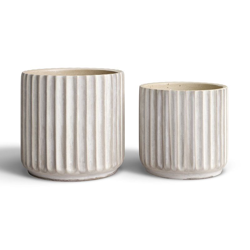 Chandler 2 Piece Pots Set Light Gray